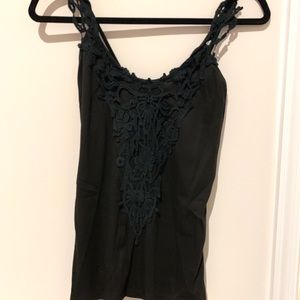 Black Lace Tank Top